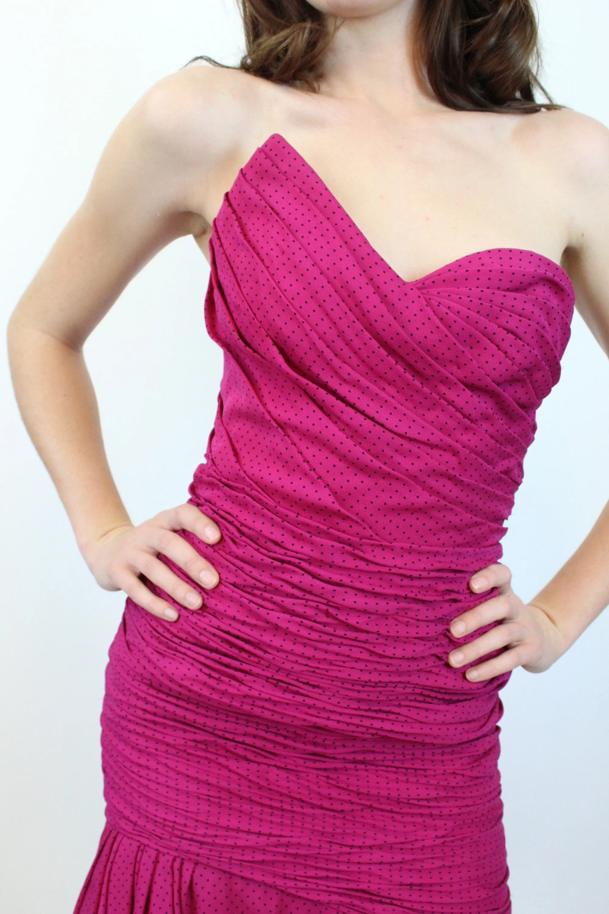 1980s 1987 DOCUMENTED NWT Ungaro strapless dress xs | new winter