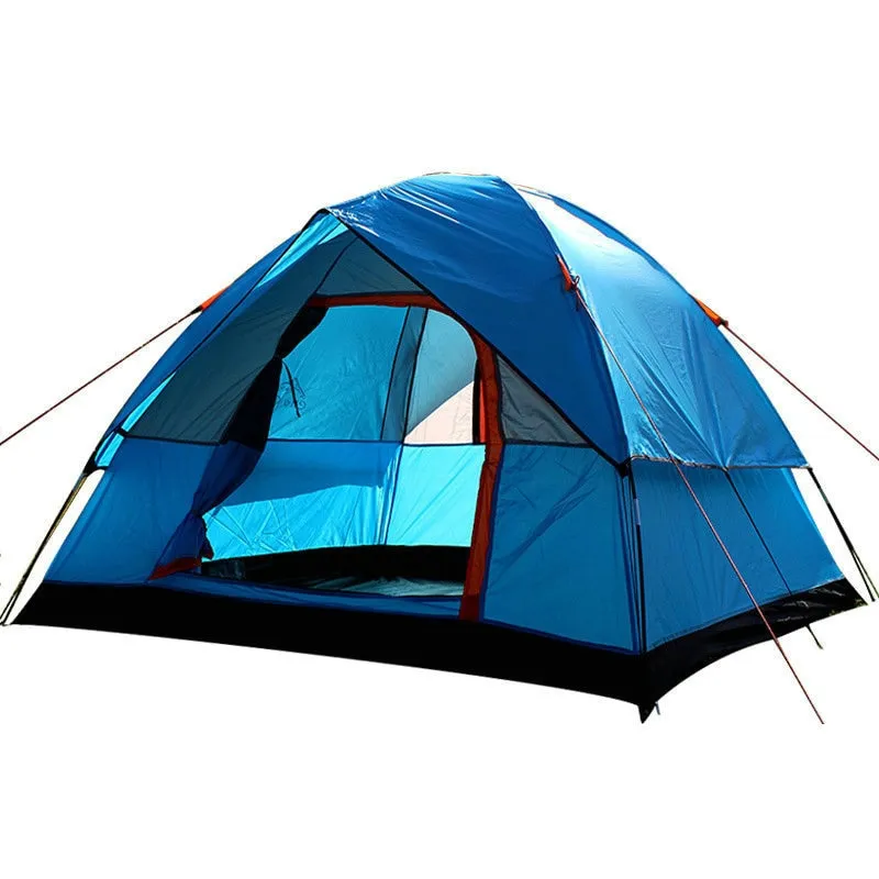 3-4 Person Double Layer Camping Tent Outdoor for Fishing Hunting Adventure Family Party Windbreak Waterproof tents 200*200*130cm