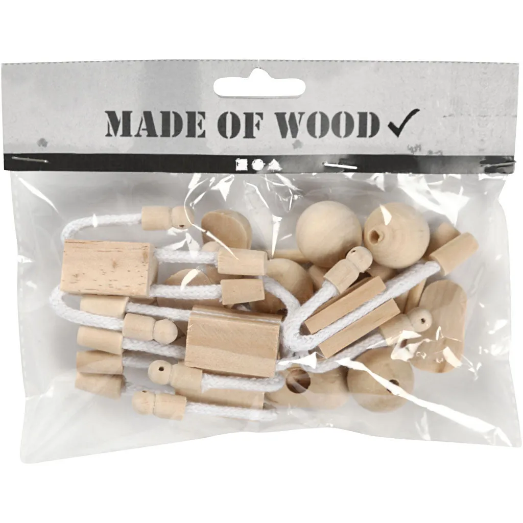 4 x Mixed Wood Flexible Figures Decoration Crafts 12 cm