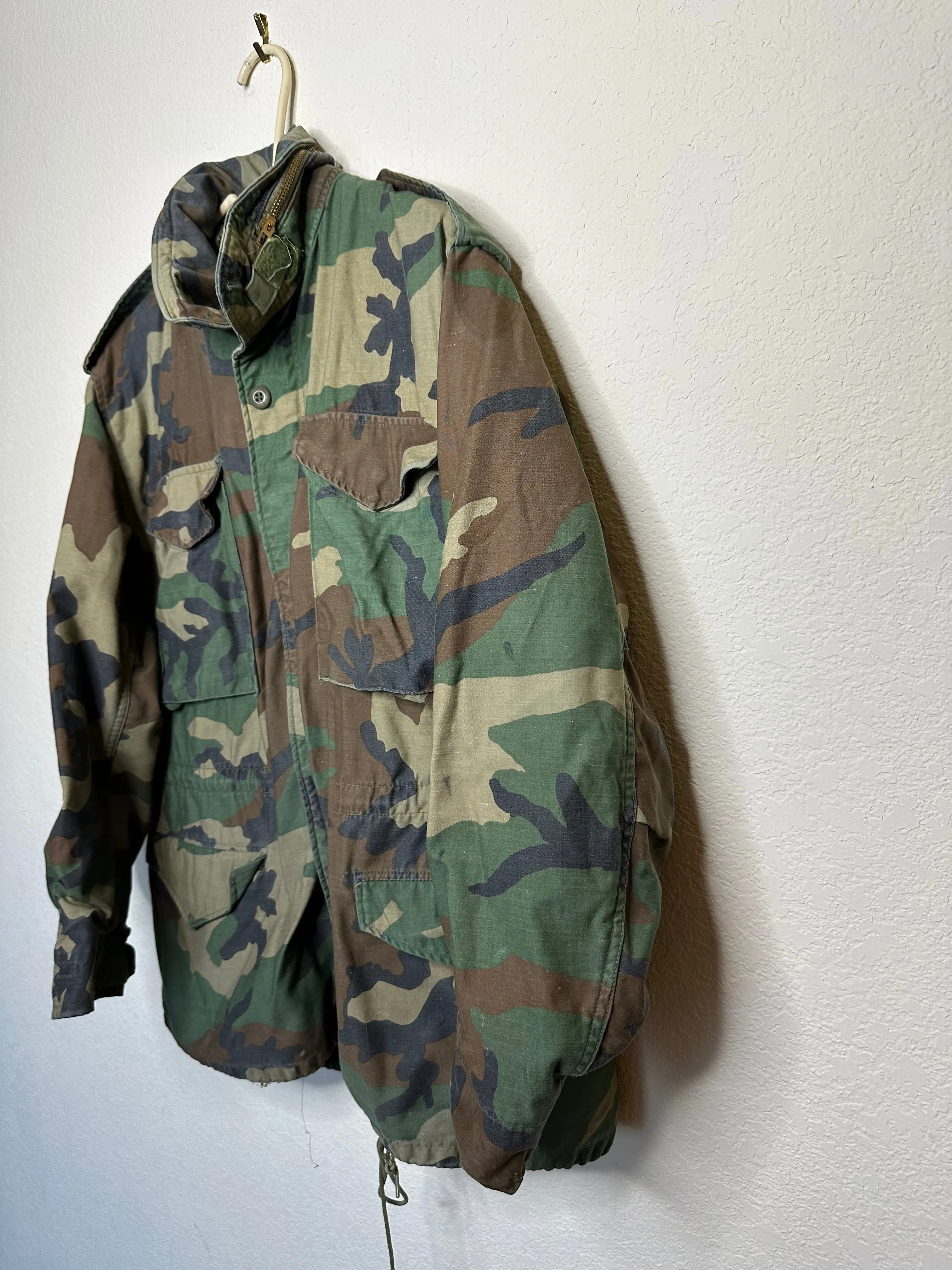 80’s Military M65 Cold Weather Camo Field Jacket (M/L)