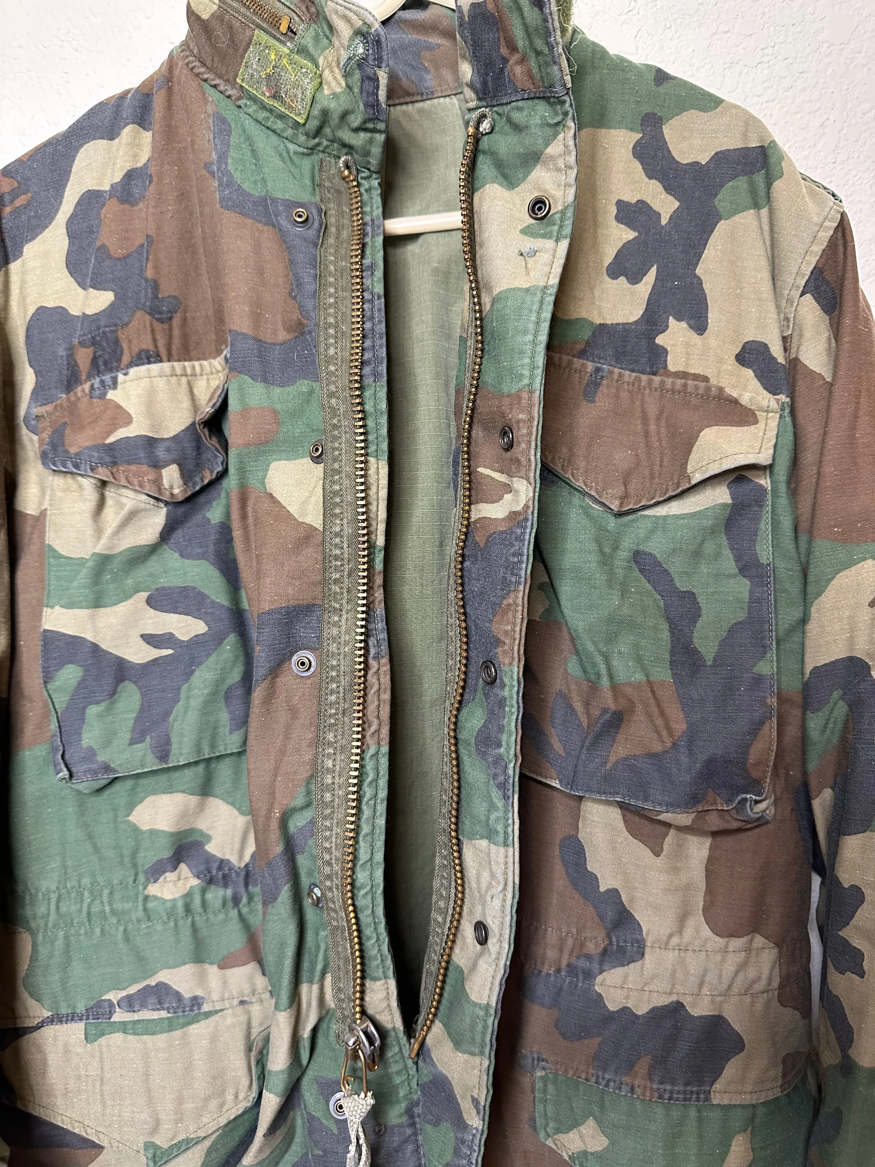 80’s Military M65 Cold Weather Camo Field Jacket (M/L)