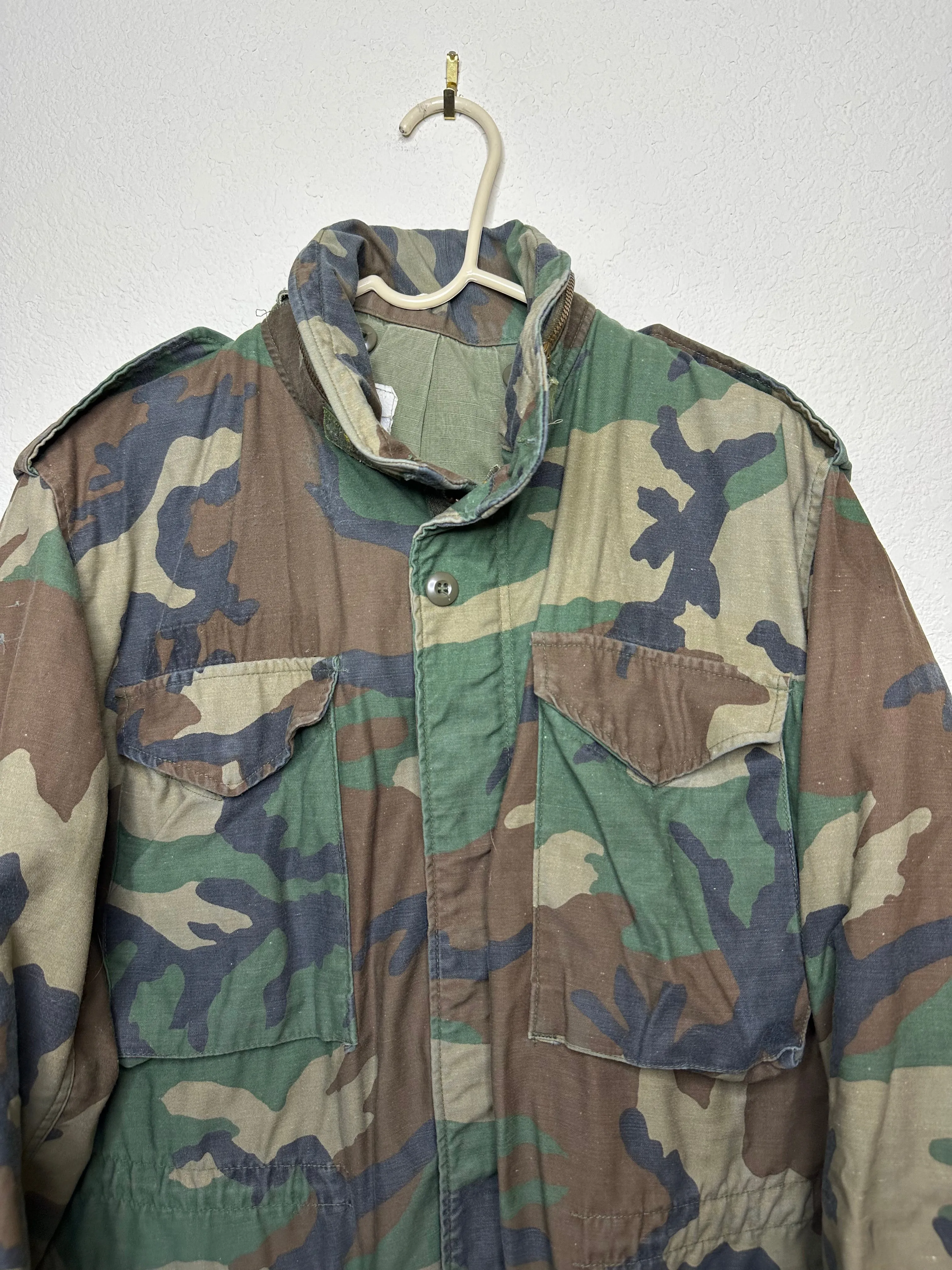 80’s Military M65 Cold Weather Camo Field Jacket (M/L)