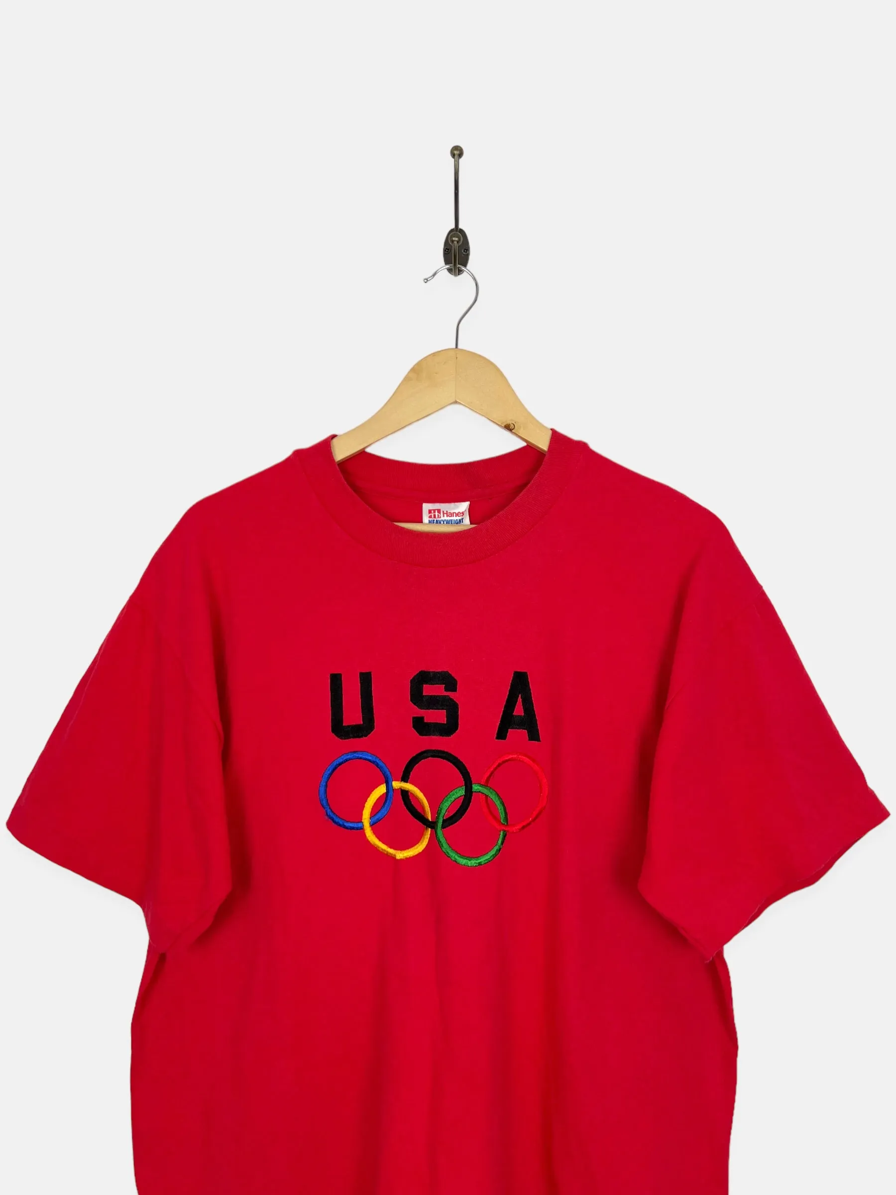 90's USA Olympics Embroidered Vintage T-Shirt Size M
