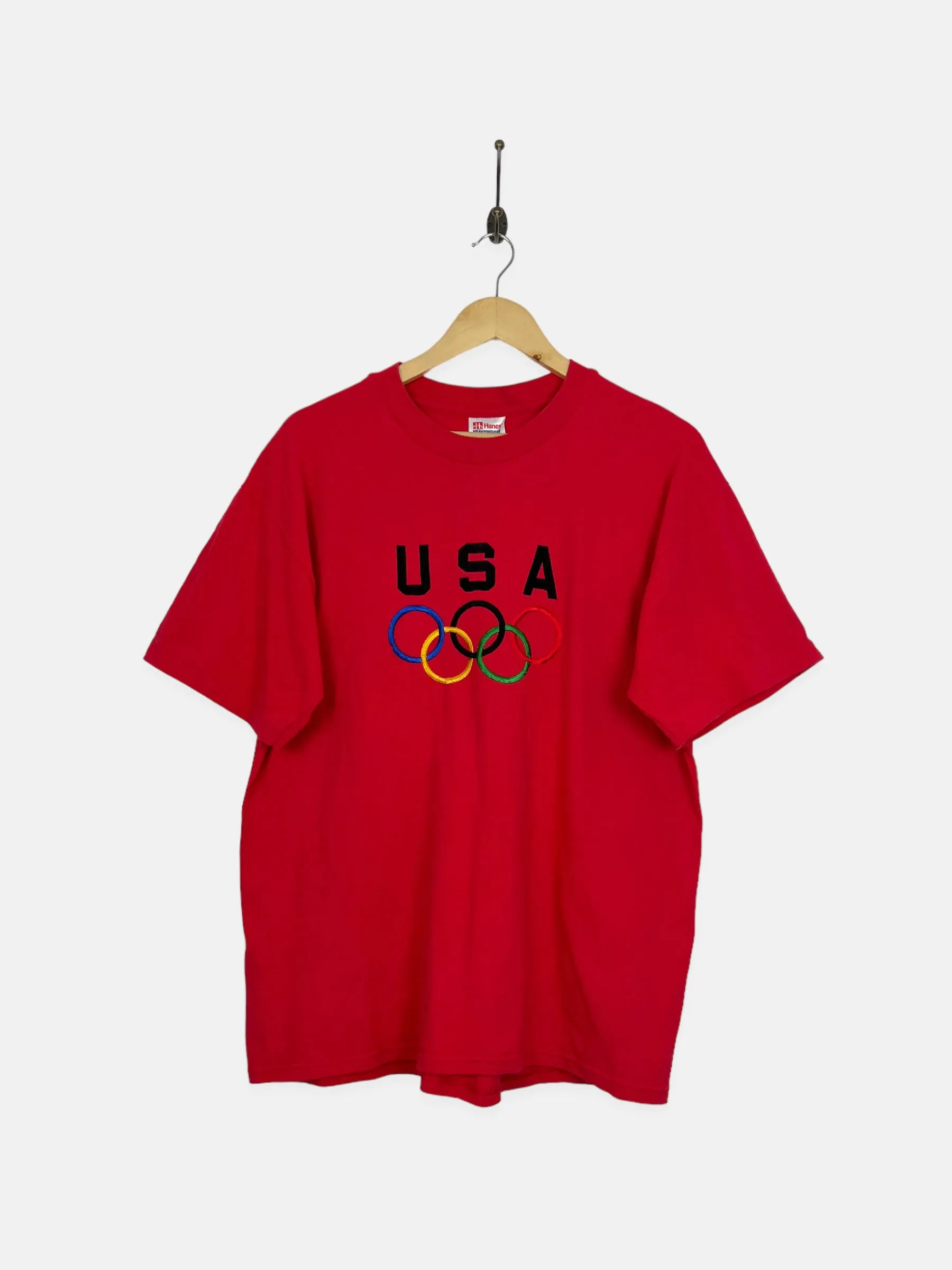 90's USA Olympics Embroidered Vintage T-Shirt Size M