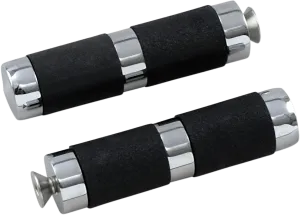 Accutronix PT120-SRC Chrome Shifter/Brake Pegs - Rubber - 3-7/8in.