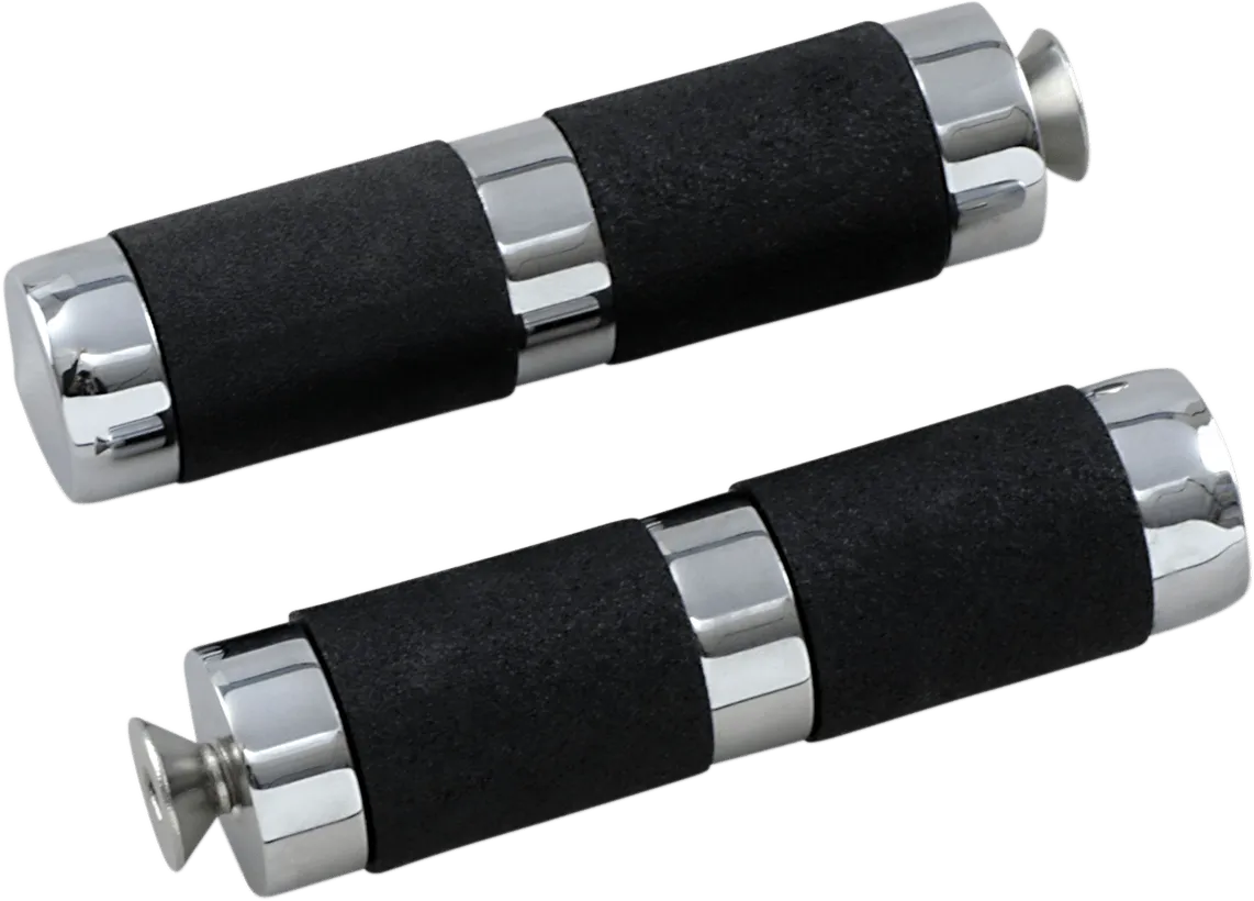 Accutronix PT120-SRC Chrome Shifter/Brake Pegs - Rubber - 3-7/8in.