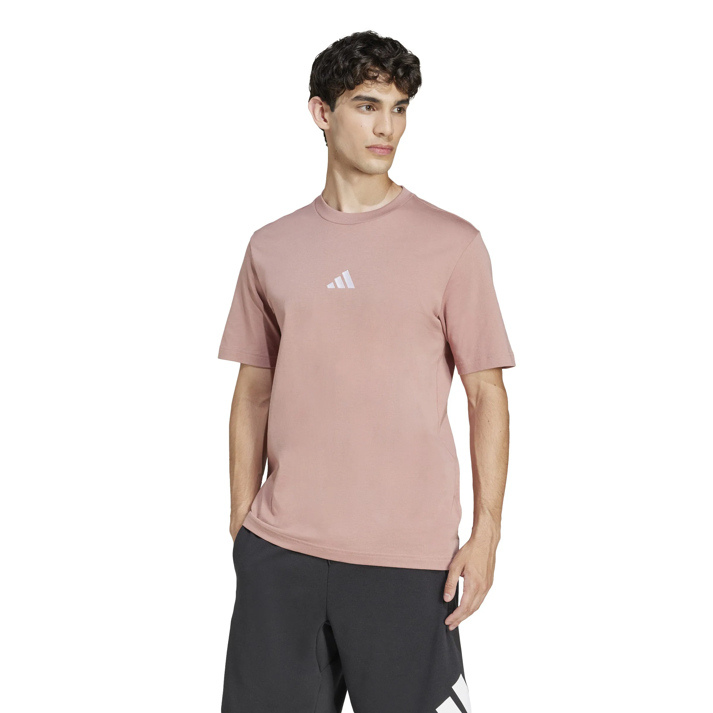 adidas Essentials Small Logo Single Jersey Mens Tee