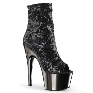ADORE-1008SQ  Black Sequins/Dark Pewter Chrome