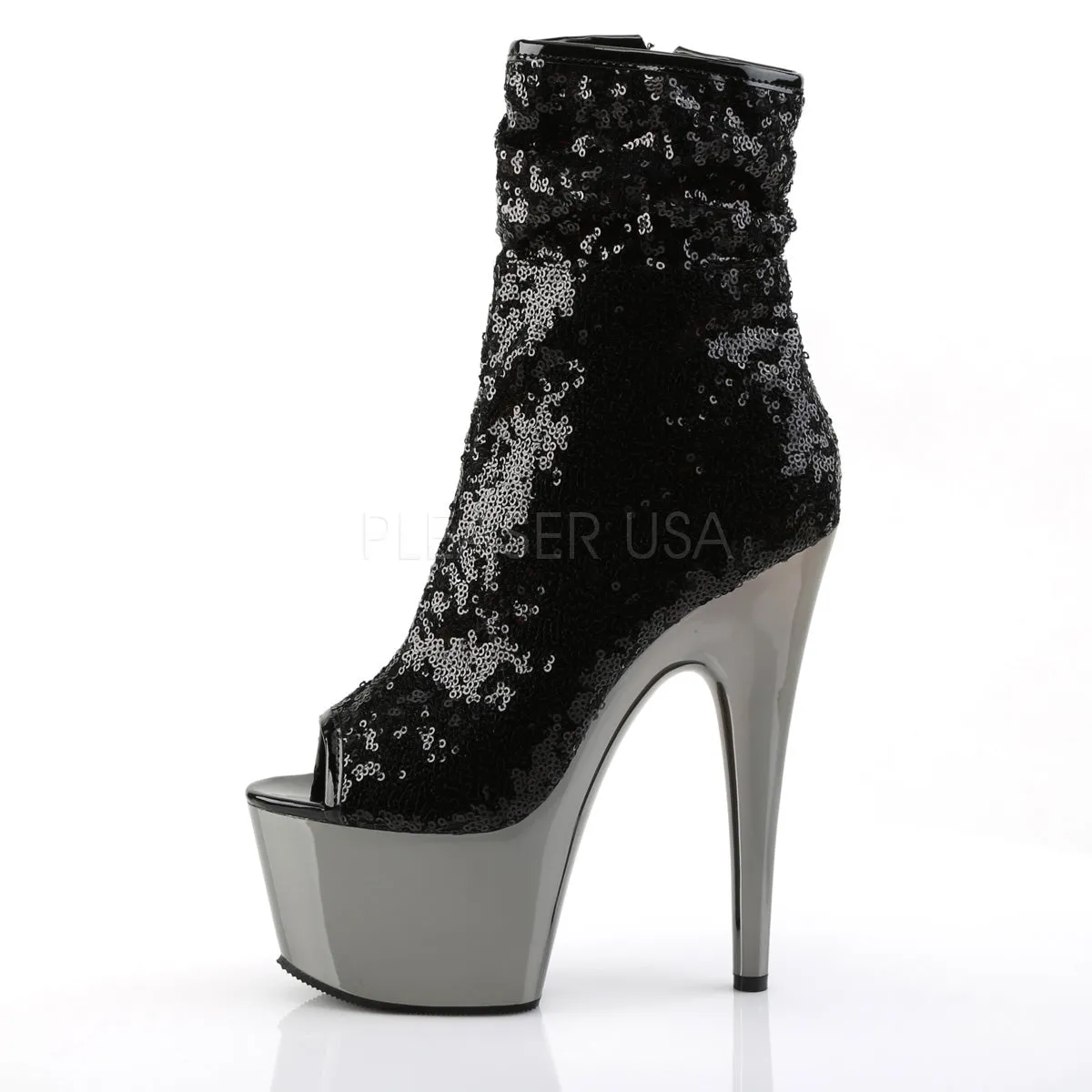 ADORE-1008SQ  Black Sequins/Dark Pewter Chrome