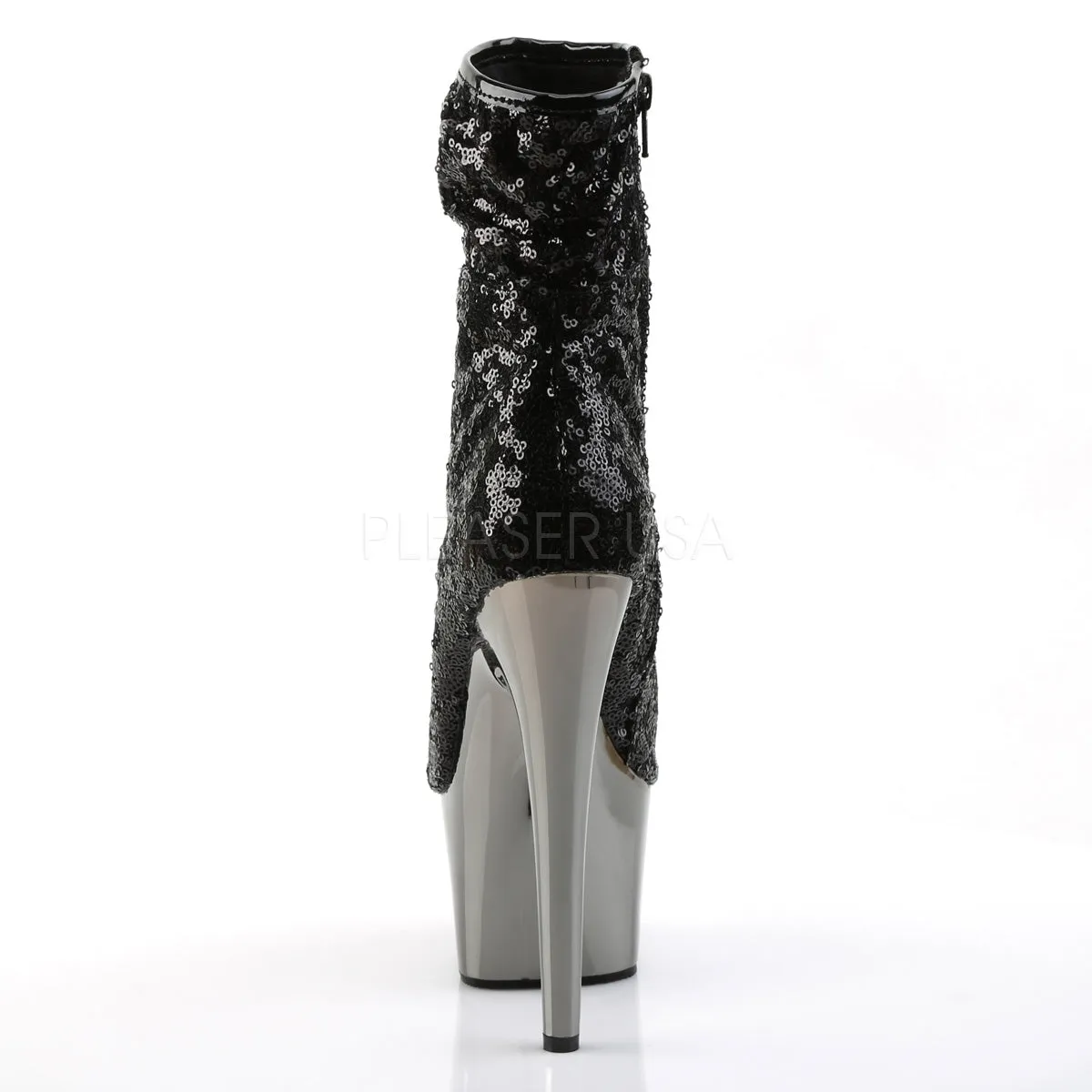 ADORE-1008SQ  Black Sequins/Dark Pewter Chrome