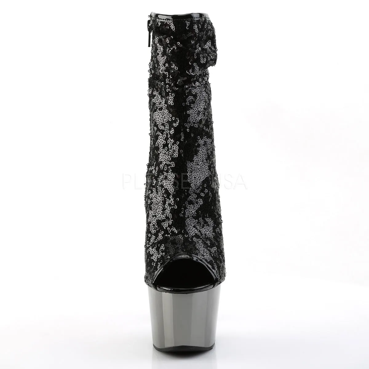 ADORE-1008SQ  Black Sequins/Dark Pewter Chrome