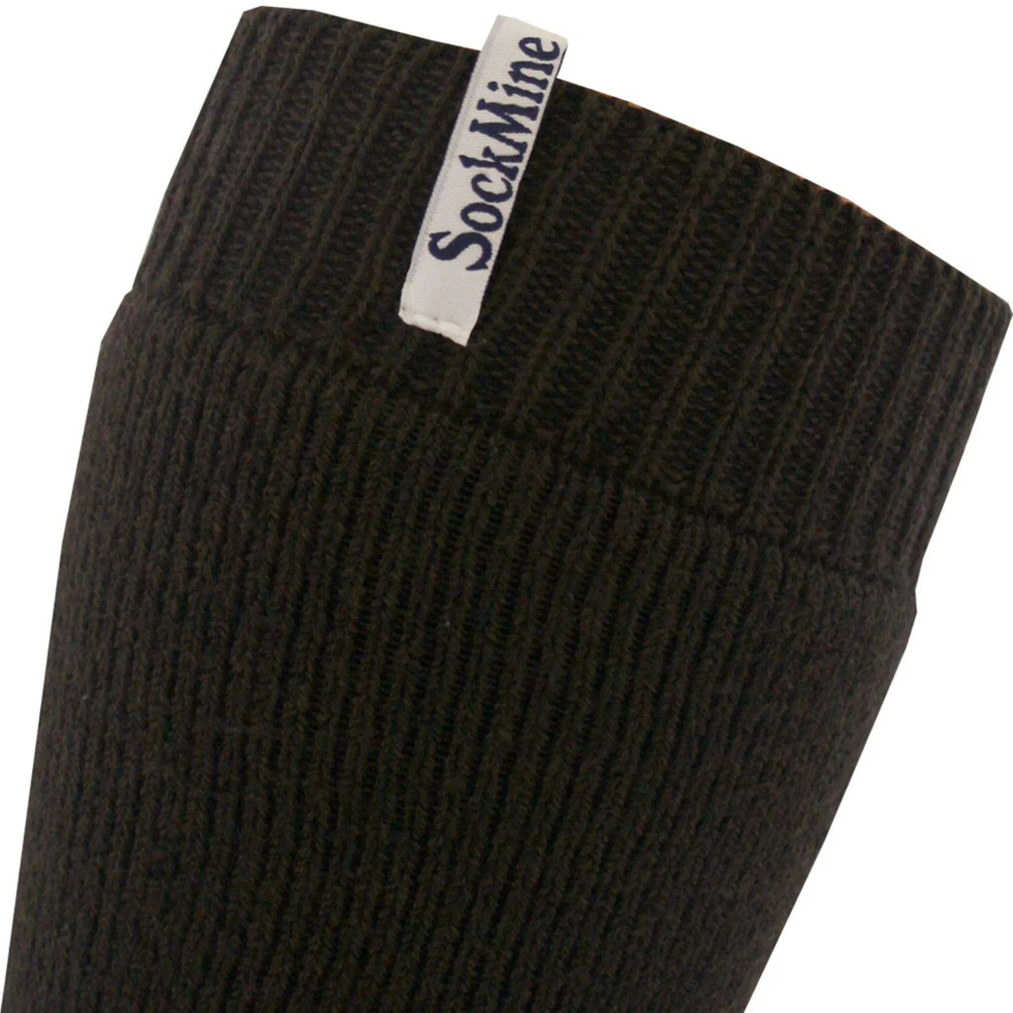 Adults Welly Sock - Dark Brown