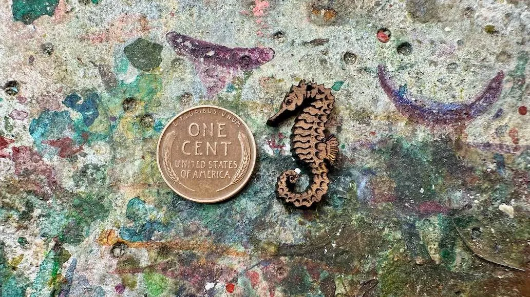 AG Wooden Charm—Seahorse