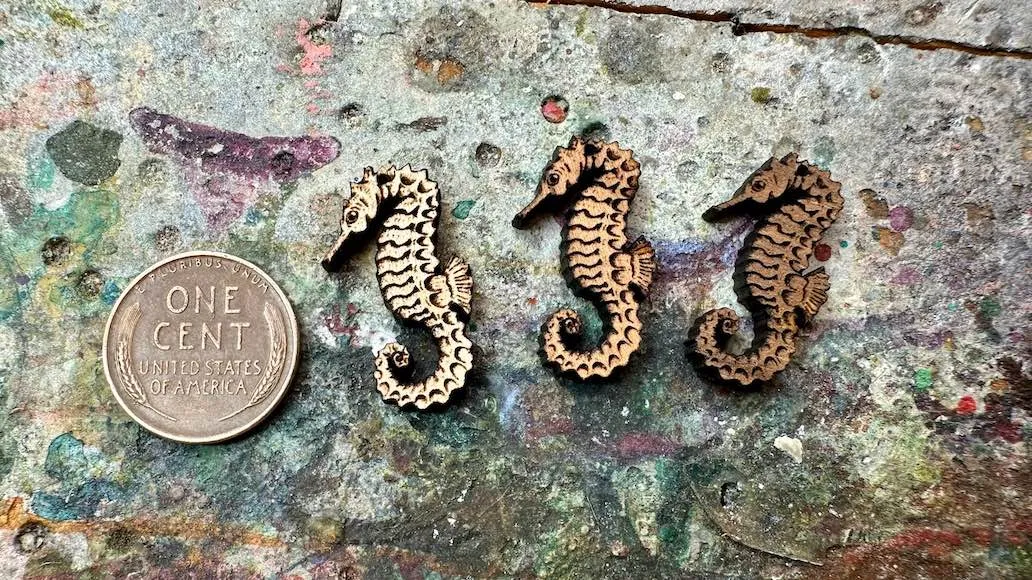 AG Wooden Charm—Seahorse