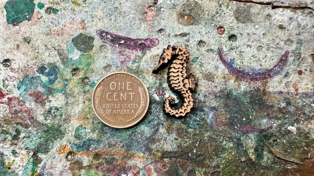AG Wooden Charm—Seahorse
