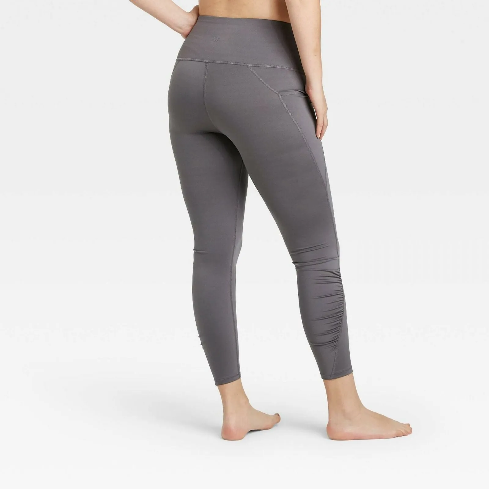 All In Motion Women's Power Waist High Rise Shirred 7/8 Leggings