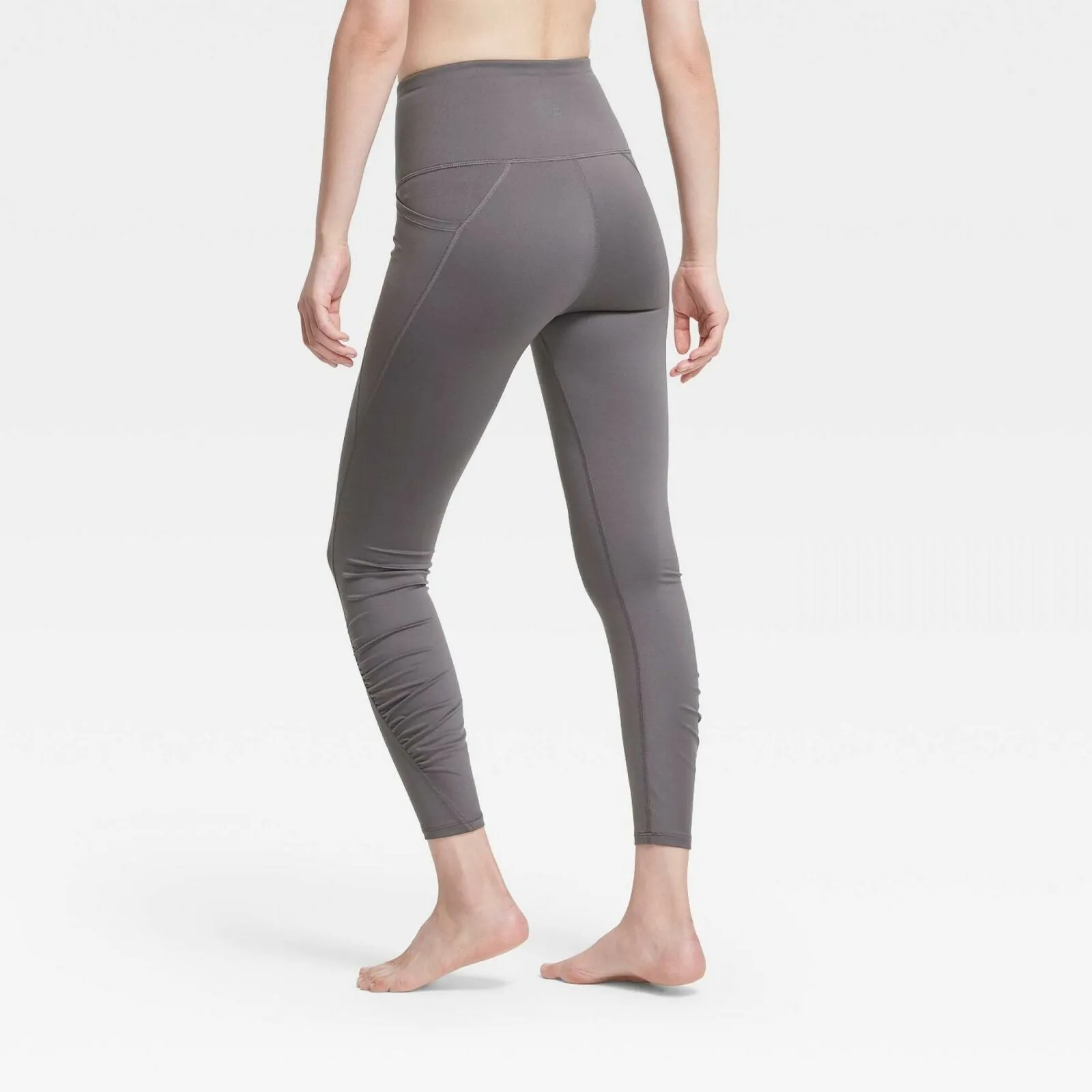 All In Motion Women's Power Waist High Rise Shirred 7/8 Leggings