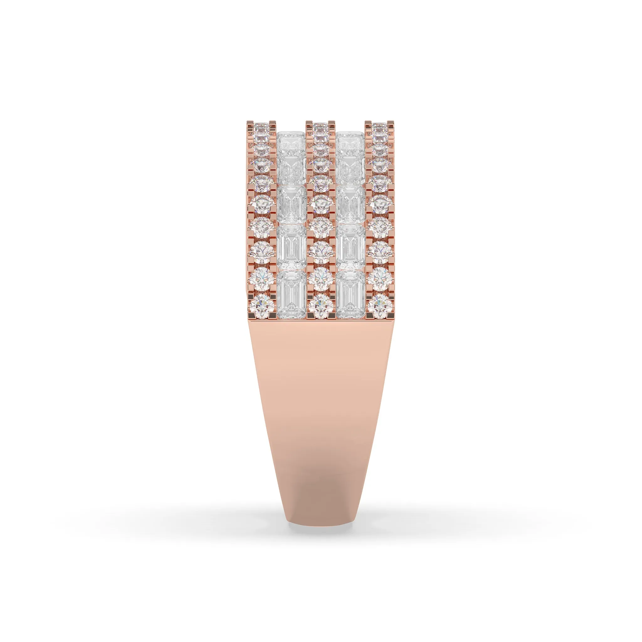 Alternating Baguette and Round Band