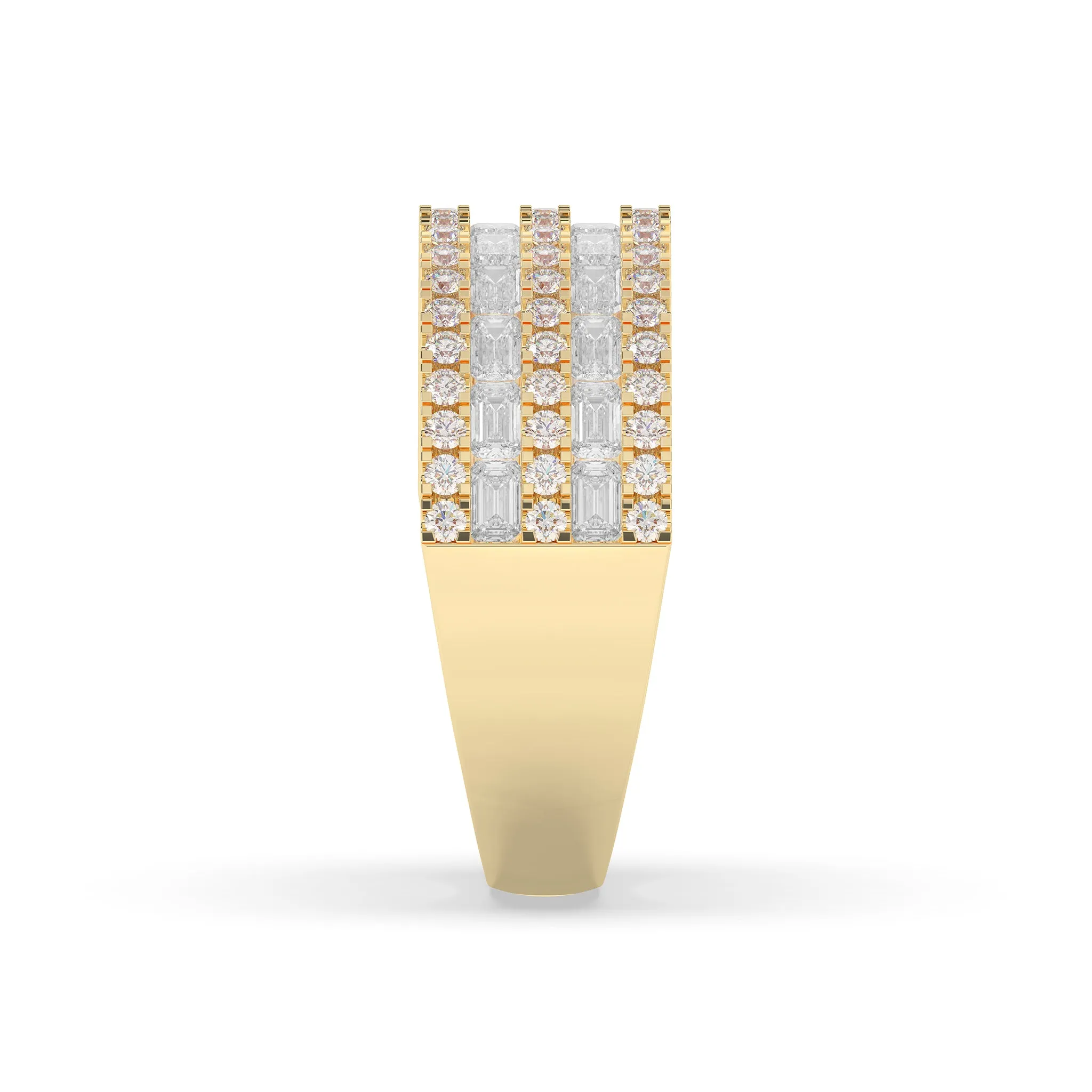 Alternating Baguette and Round Band