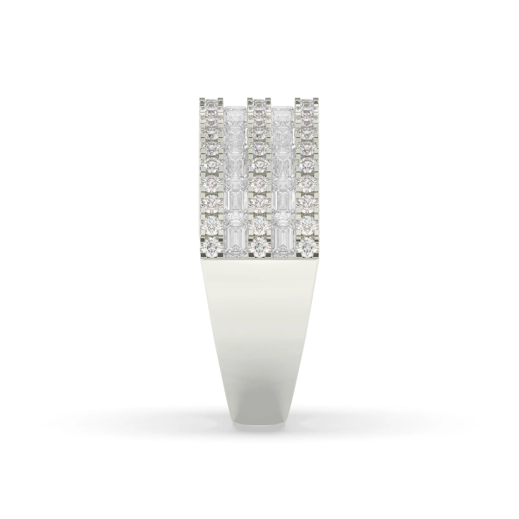Alternating Baguette and Round Band