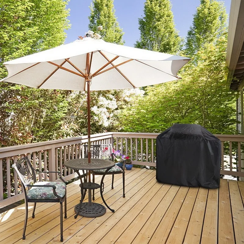 Anti Dust Protector Black Outdoor Waterproof Barbecue Grill Cover