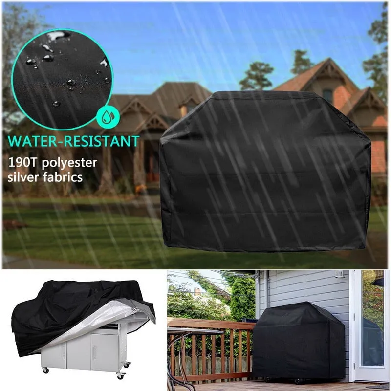 Anti Dust Protector Black Outdoor Waterproof Barbecue Grill Cover