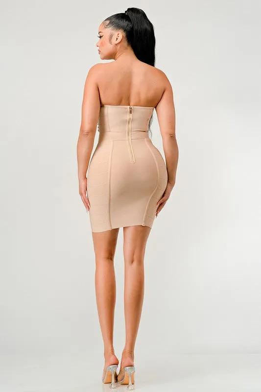 Athina Betting on you casual embellished bandage dress