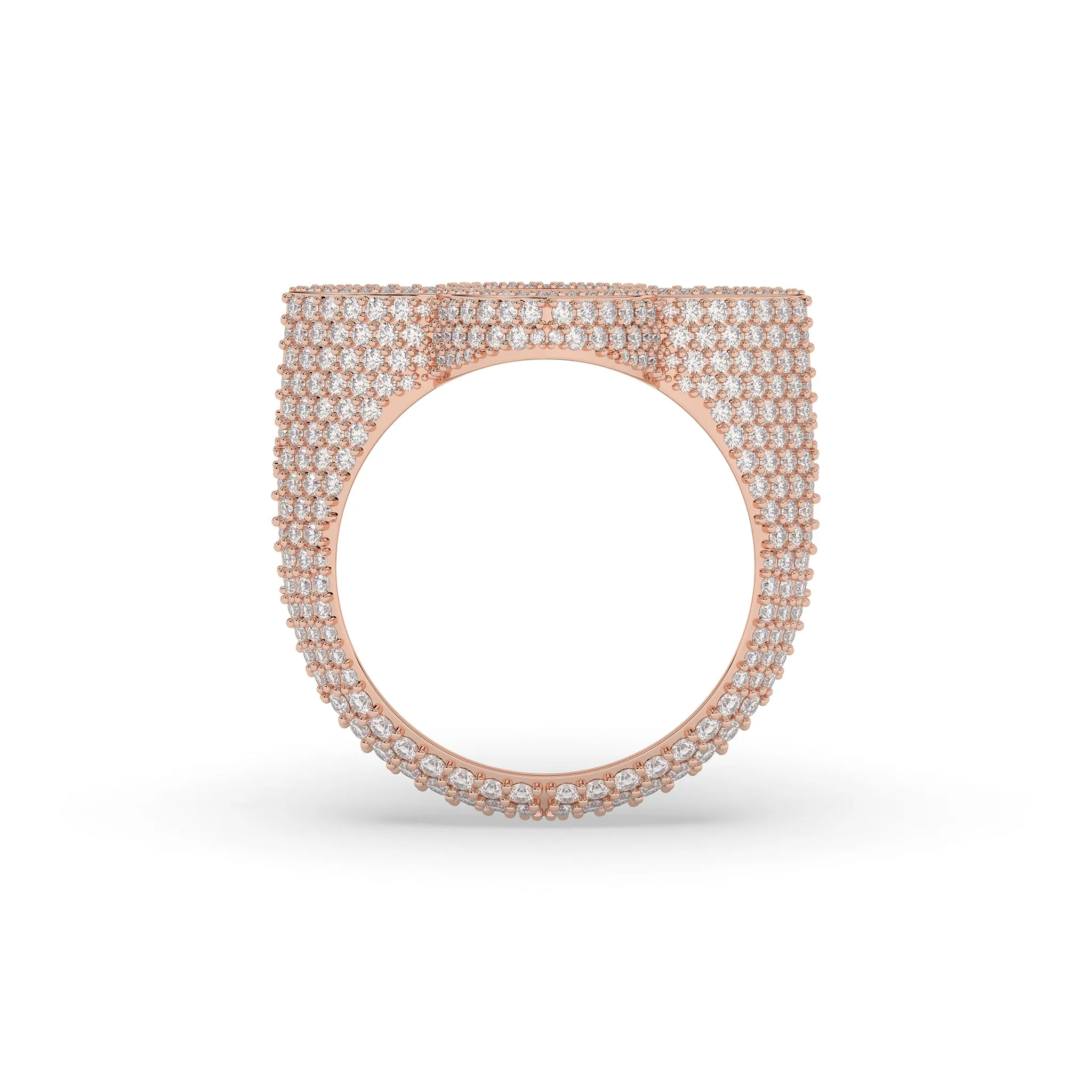 Baguette Cut Cross Ring
