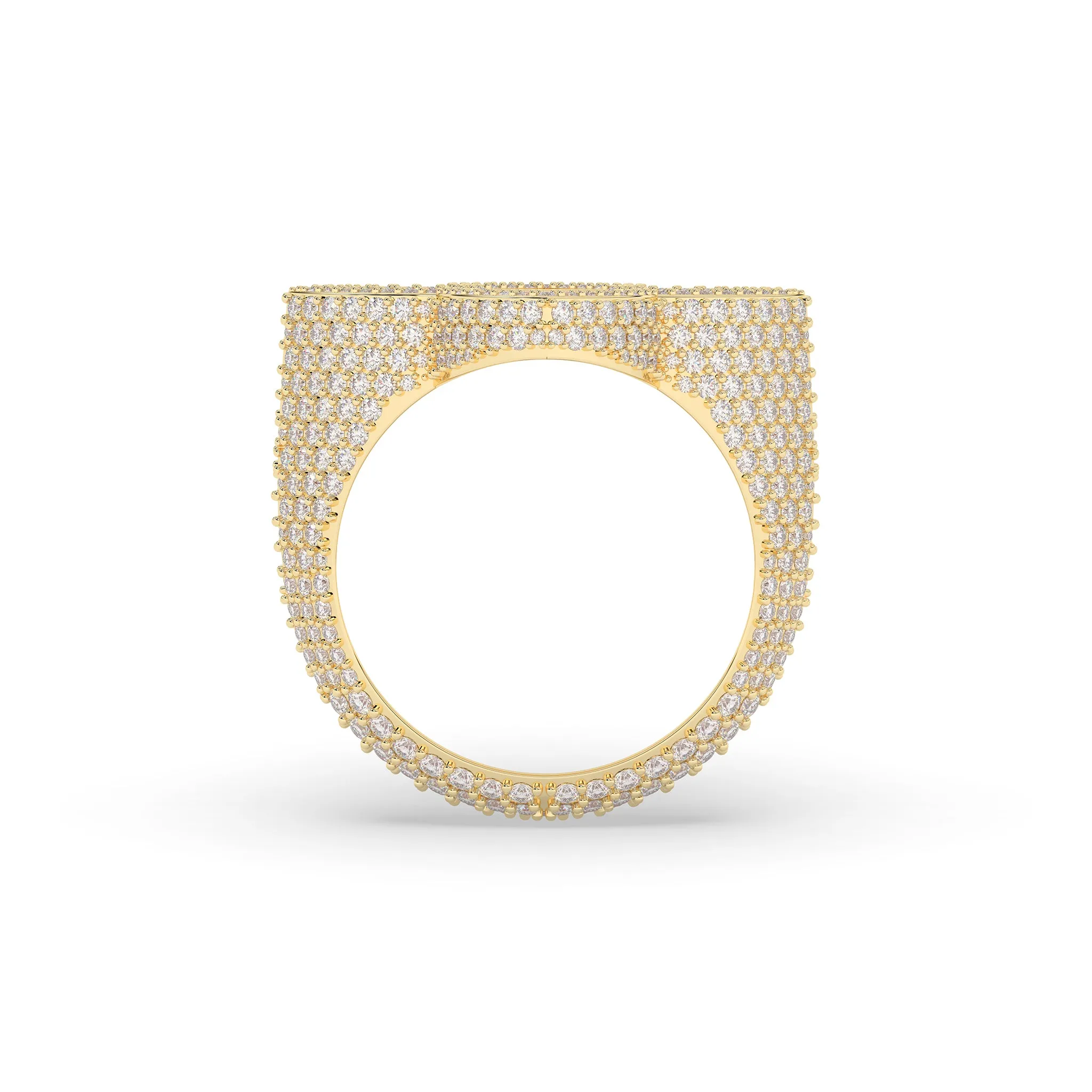 Baguette Cut Cross Ring