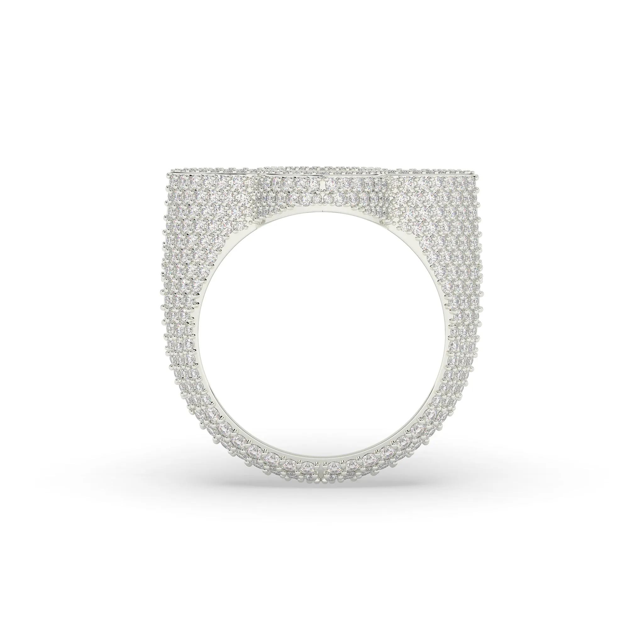 Baguette Cut Cross Ring
