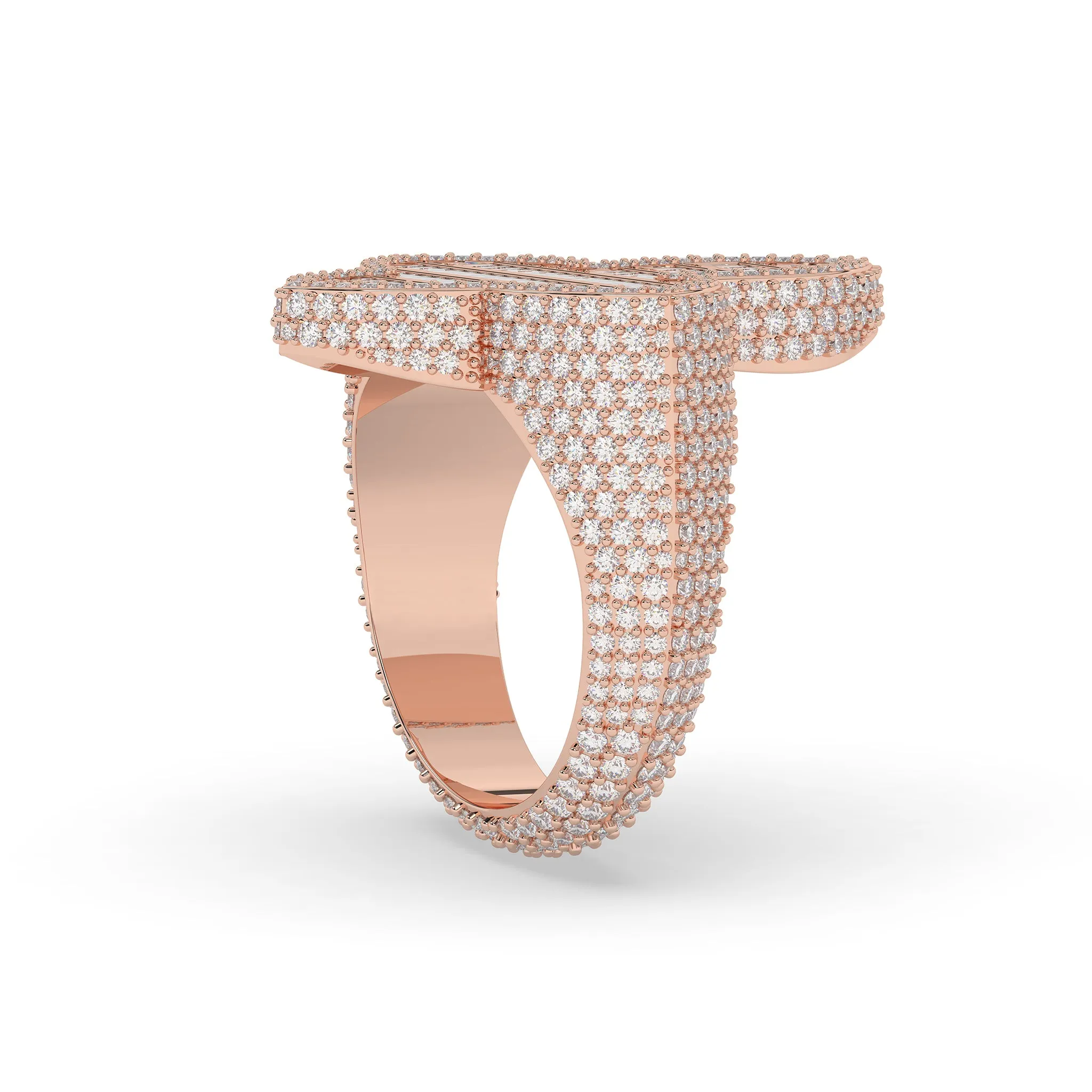 Baguette Cut Cross Ring