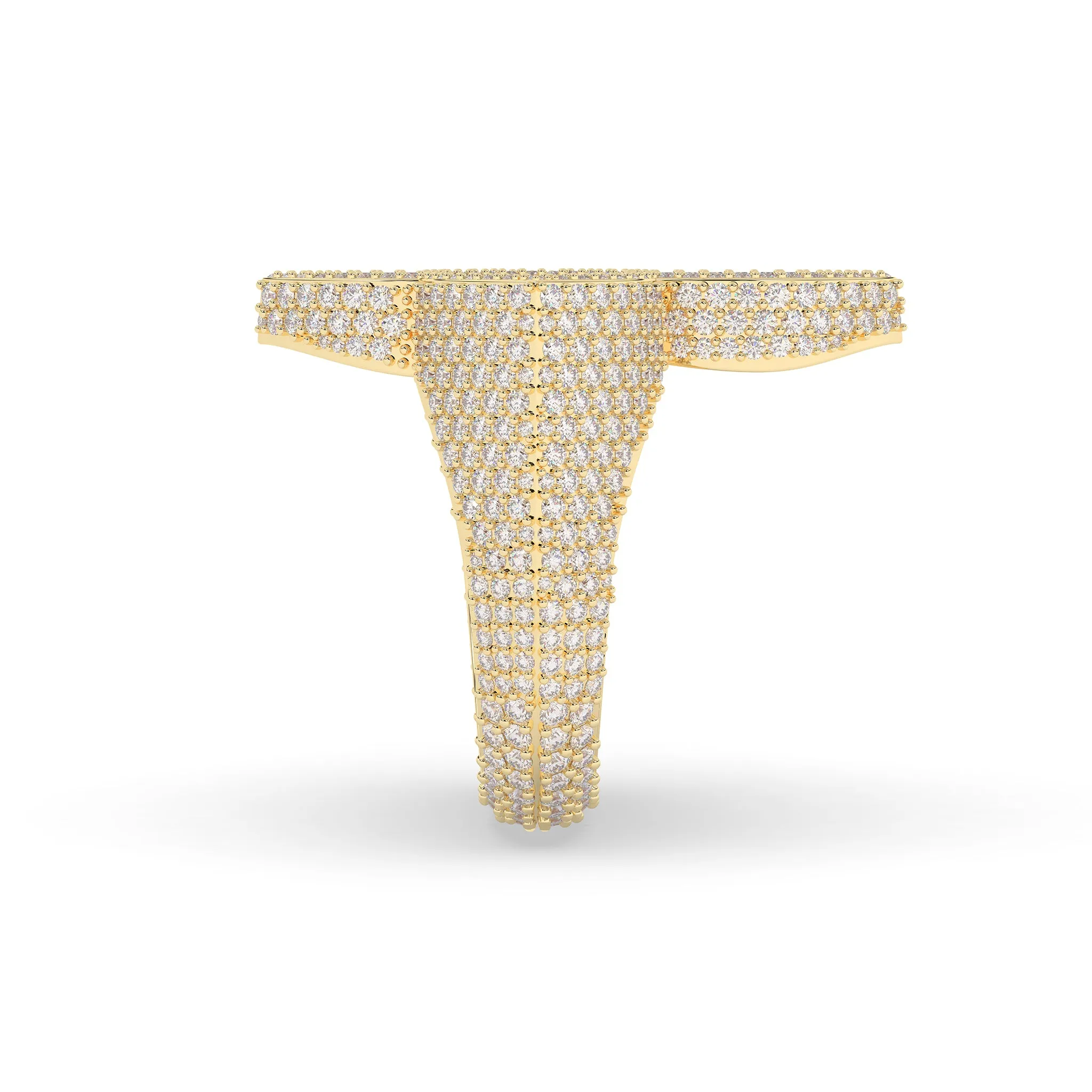 Baguette Cut Cross Ring
