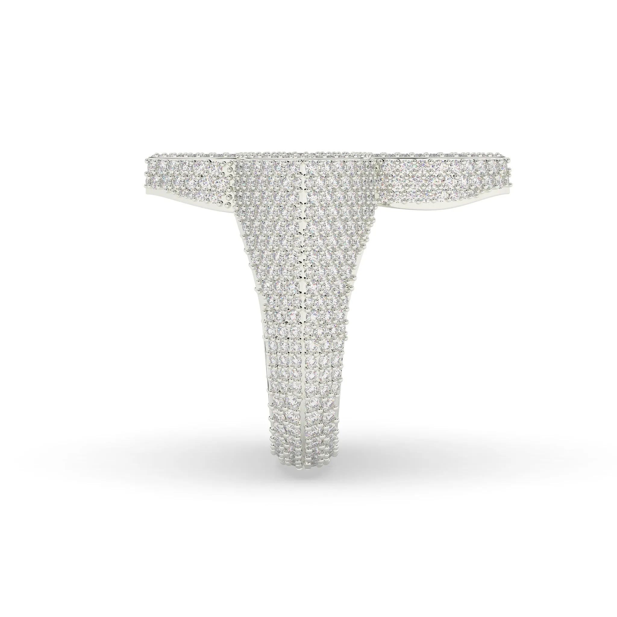 Baguette Cut Cross Ring