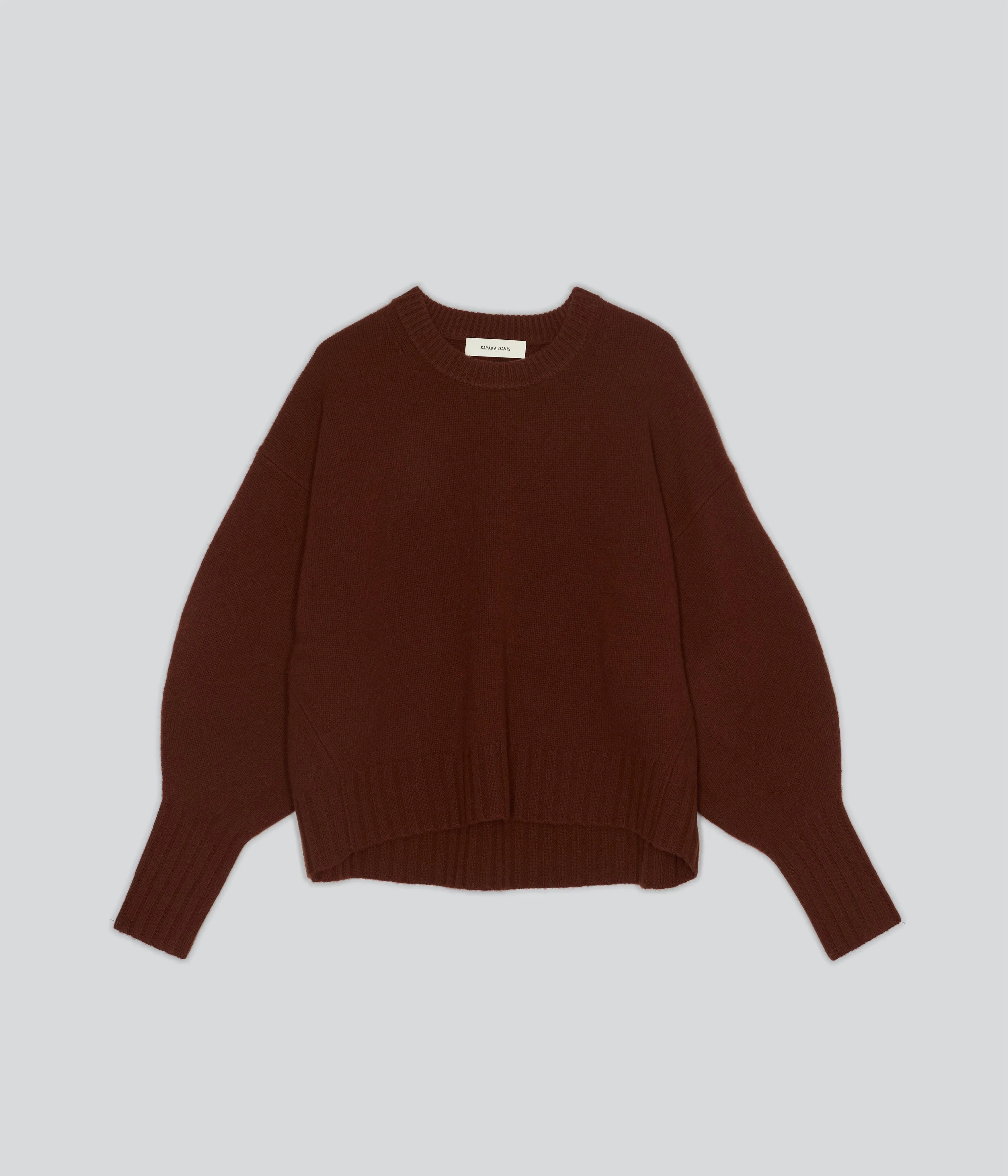 BALLOON SLEEVE SWEATER IN CINNAMON