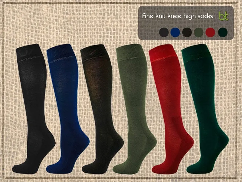 Bamboo Socks Thin Knee High