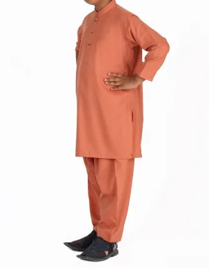 Beautiful Pakistani boy dress in rust color for casual wear # K2308