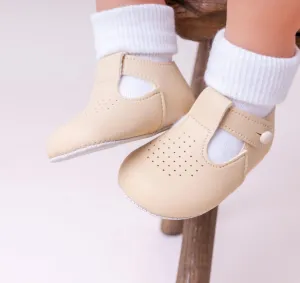 Beige Dimple Baby Pram Shoe