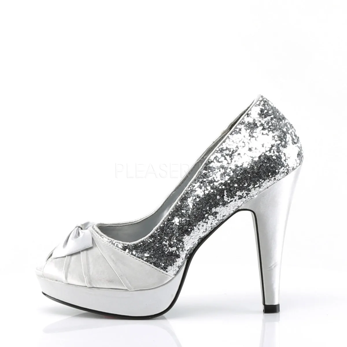 BETTIE-10  Silver Glitter-Satin