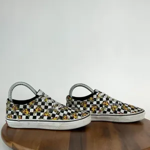 Big Kids Vans Pizza Party Era Check Skateboarding Shoes Sneakers Size 4 Y GUC‎