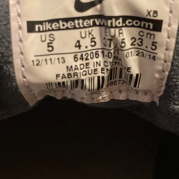 Black &amp; gray Nike Stefan Janoski skateboarding shoes. Size 5