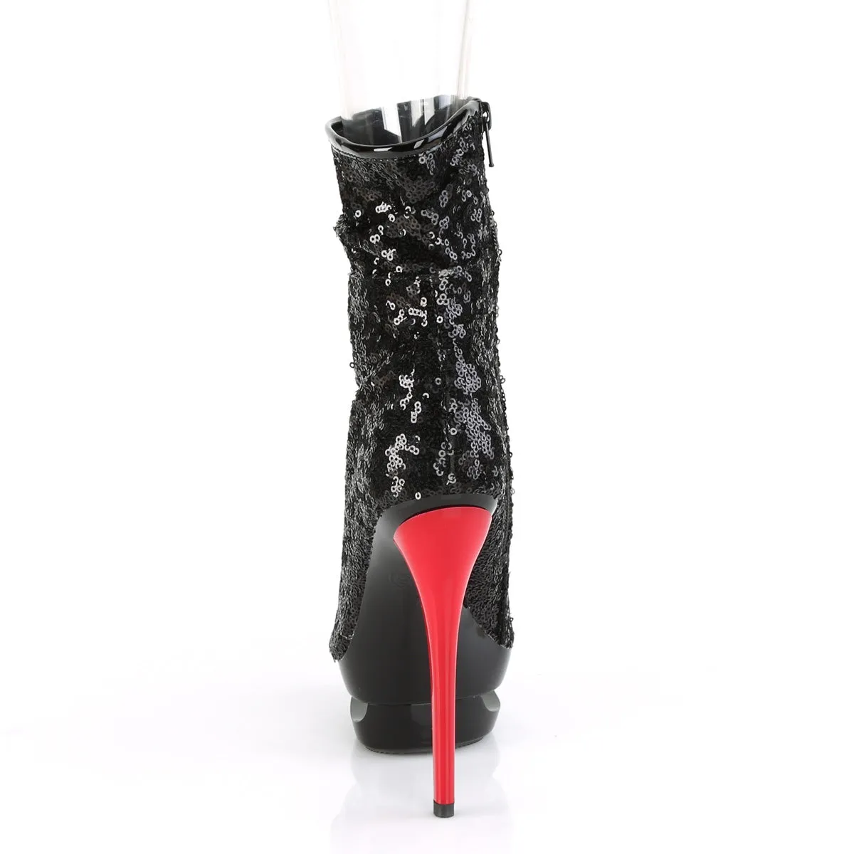BLONDIE-R-1008  Black Sequins/Black-Red