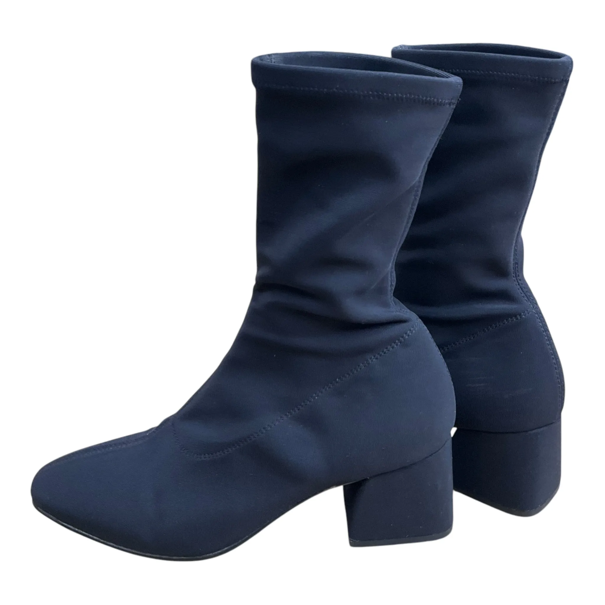 Boots Ankle Heels By Clothes Mentor In Black, Size: 8