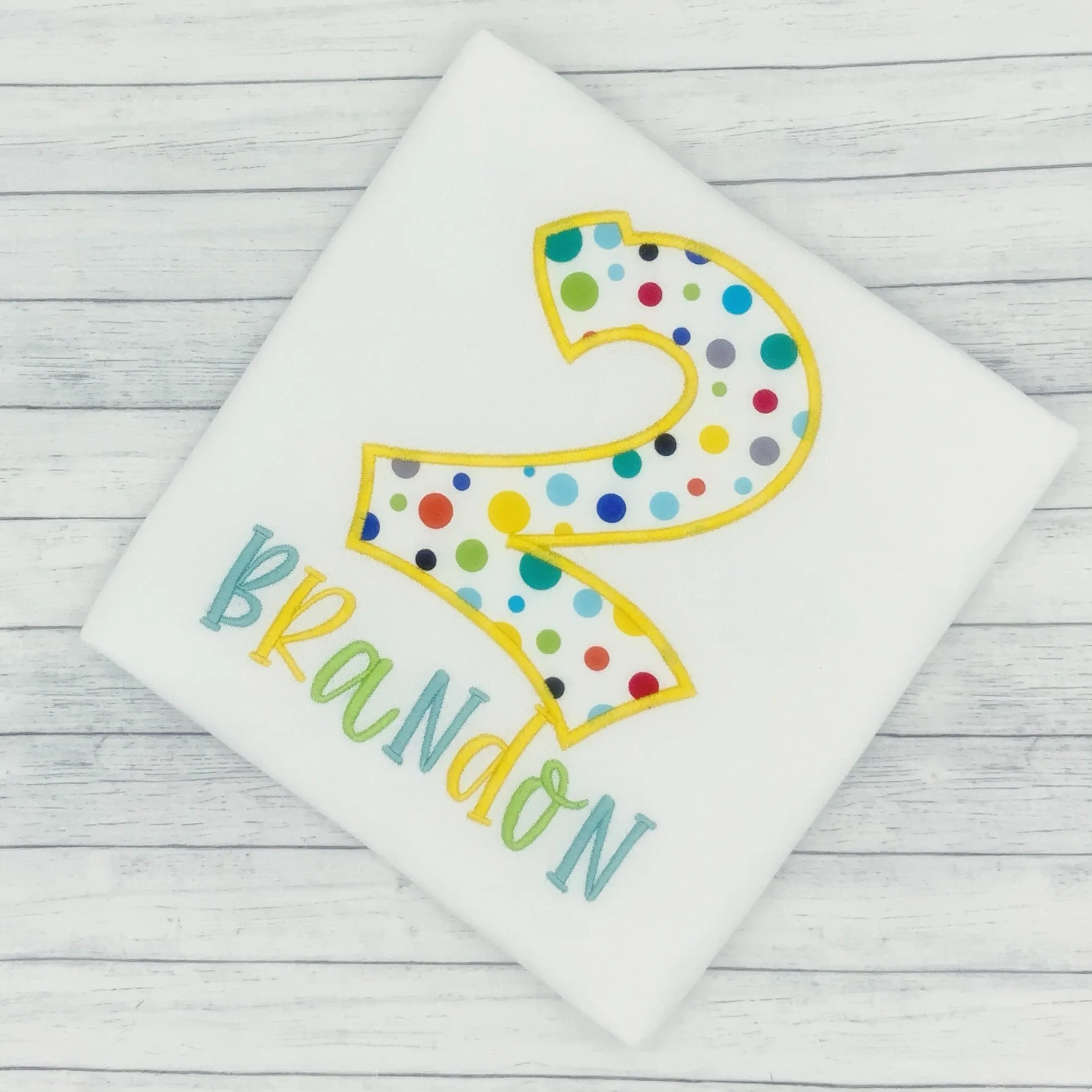 Boys Birthday Polka Dot Shirt (age 1-9)