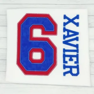 Boys Birthday Varsity Number Shirt (age 1-9)