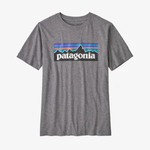 Boys' Patagonia | Regenerative Organic Cotton P-6 Logo Tee | Gravel