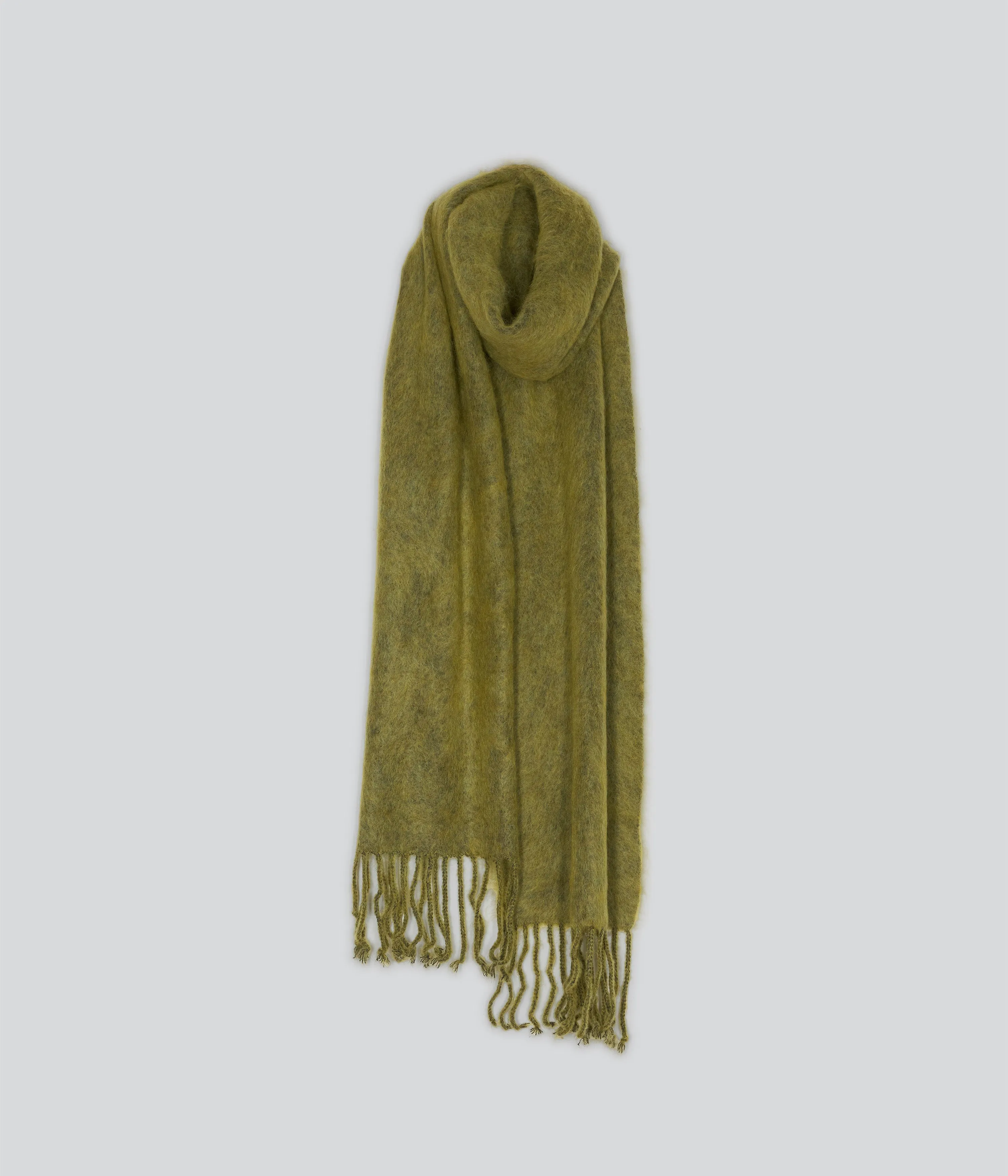 Brushed Mohair Scarf in Matcha