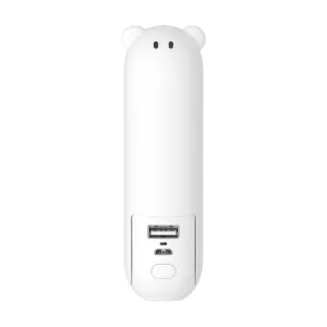 BuggyGear USB-C Rechargeable Bear Fan - White