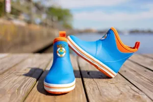 Buoy Boots Children's Deck Boot- Blue/Orange (BB103)