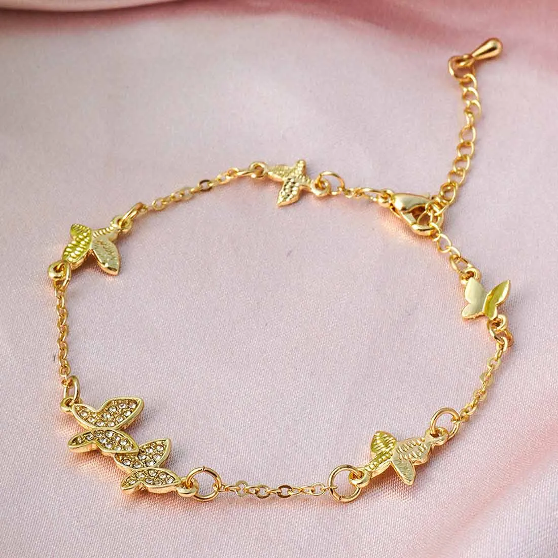 Butterfly Gold Chain Bracelet