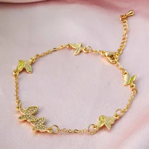 Butterfly Gold Chain Bracelet